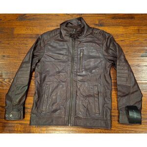 Marc New York Andrew Marc Brown Leather Jacket Men's Size Small NWT
